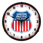 Collectable Sign and Clock Union Pacific Railroad Backlit Wall Clock