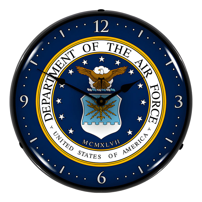 Collectable Sign and Clock US Air Force Backlit Wall Clock