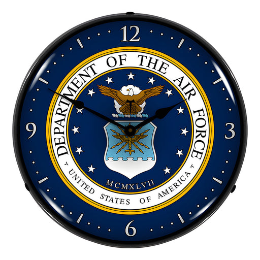 Collectable Sign and Clock US Air Force Backlit Wall Clock