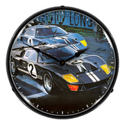 Collectable Sign and Clock Ford GT-40 Backlit Wall Clock