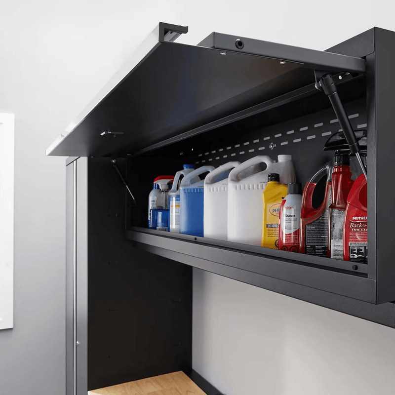 NewAge Products Bold Essential Grey 4-Piece Garage Cabinet Set with Bamboo Worktop