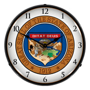 Collectable Sign and Clock Arizona State Seal Backlit Wall Clock