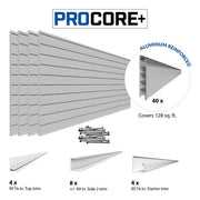 Proslat PROCORE+ 8 ft. x 4 ft. Slatwall - Silver Gray Carbon Fiber (4-Pack) | 87747K | Garage Giant