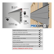 Proslat PROCORE+ 8 ft. x 4 ft. Slatwall - Silver Gray Carbon Fiber (4-Pack) | 87747K | Garage Giant