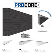 Proslat PROCORE+ 8 ft. x 4 ft. Slatwall - Carbon Fiber (3-Pack) | 87753K | Garage Giant