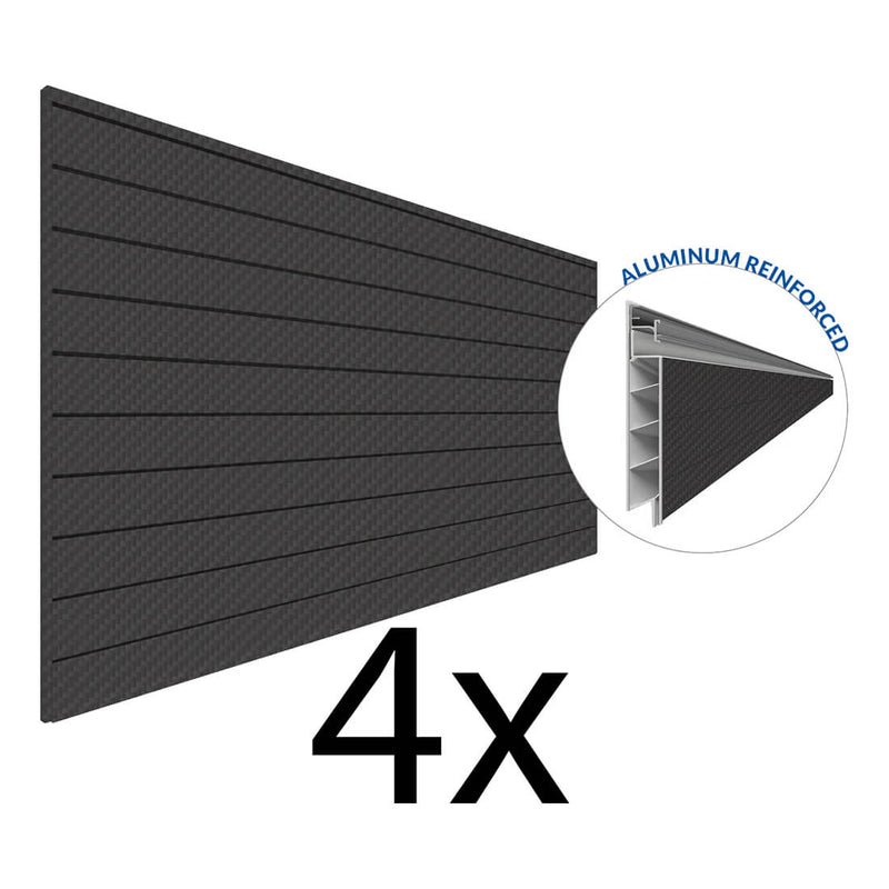 Proslat PROCORE+ 8 ft. x 4 ft. Slatwall - Carbon Fiber (4-Pack) | 87754K | Garage Giant