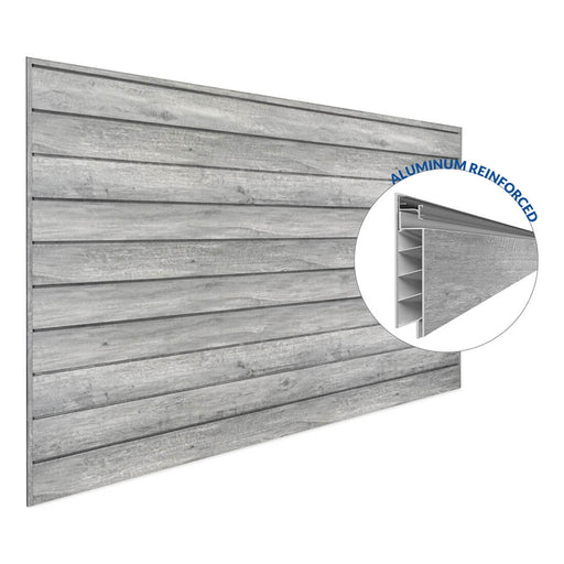 Proslat PROCORE+ 8 ft. x 4 ft. Slatwall (Gray Wood) | 87771 | Garage Giant
