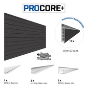 Proslat PROCORE+ 8 ft. x 4 ft. Slatwall (Carbon Fiber) | 87775 | Garage Giant