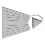 Proslat PROCORE+ 8 ft. x 4 ft. PVC Slatwall (Silver Gray Carbon Fiber) | 87777 | Garage Giant