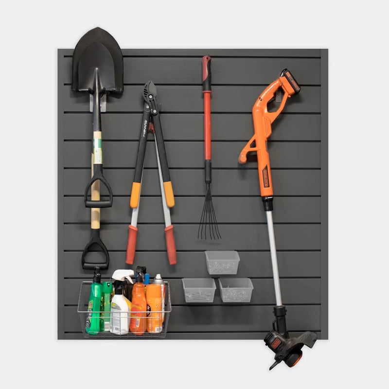 Proslat 4 ft. x 4 ft. PVC Slatwall (Charcoal) | 88104 | Garage Giant