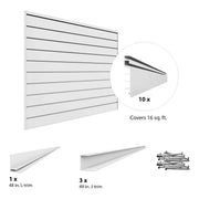 Proslat 4 ft. x 4 ft. PVC Slatwall (Charcoal) | 88104 | Garage Giant