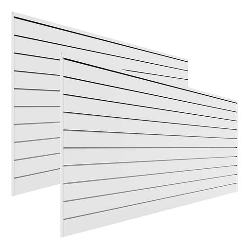Proslat 8 ft. x 4 ft. PVC Slatwall (2-Pack White) | 88202 | Garage Giant