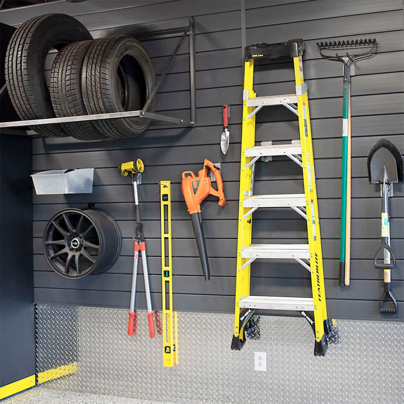 Proslat 8 ft. x 4 ft. PVC Slatwall (2-Pack Charcoal) | 88205 | Garage Giant