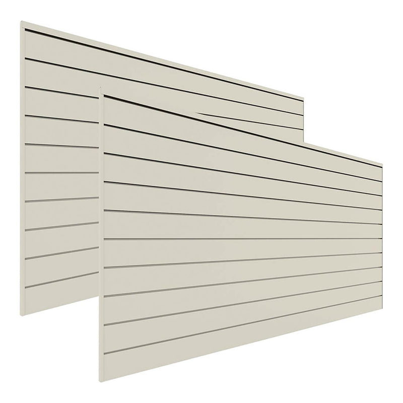 Proslat 8 ft. x 4 ft. PVC Slatwall (2-Pack Sandstone) | 88209 | Garage Giant