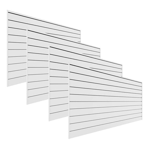 Proslat 8 ft. x 4 ft. PVC Slatwall (4-Pack White) | 88402 | Garage Giant