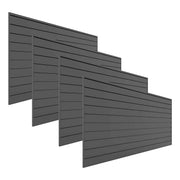 Proslat 8 ft. x 4 ft. PVC Slatwall (4-Pack Charcoal) | 88405 | Garage Giant