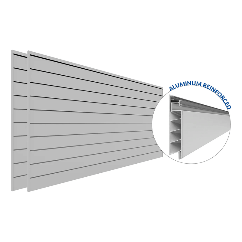 Proslat PROCORE 8 ft. x 4 ft. Slatwall - Grey (2-Pack)