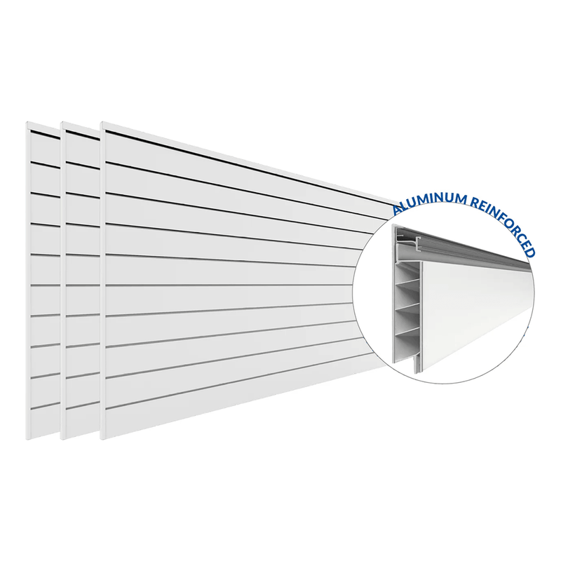 Proslat PROCORE 8 ft. x 4 ft. Slatwall - White (3-Pack)