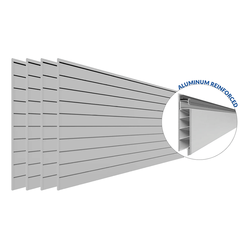 Proslat PROCORE 8 ft. x 4 ft. Slatwall - Grey (4-Pack)