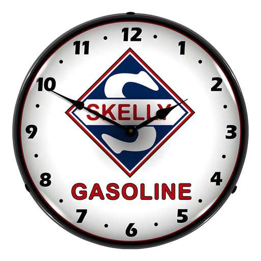 Collectable Sign and Clock Skelly Gasoline Backlit Wall Clock