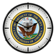 Collectable Sign and Clock US Navy Backlit Wall Clock
