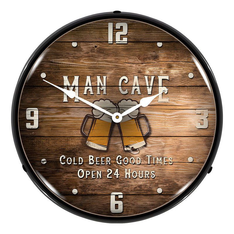 Collectable Sign and Clock Man Cave Backlit Wall Clock