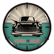 Collectable Sign and Clock Car Service and Repair Backlit Wall Clock