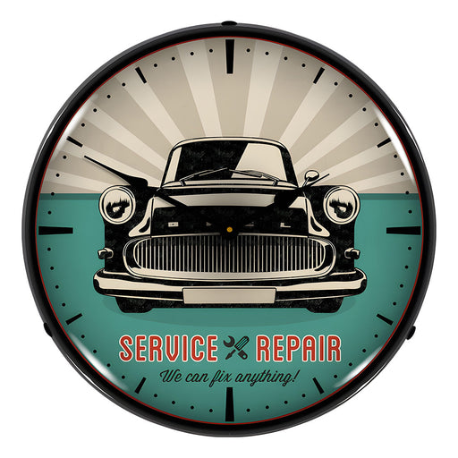 Collectable Sign and Clock Car Service and Repair Backlit Wall Clock