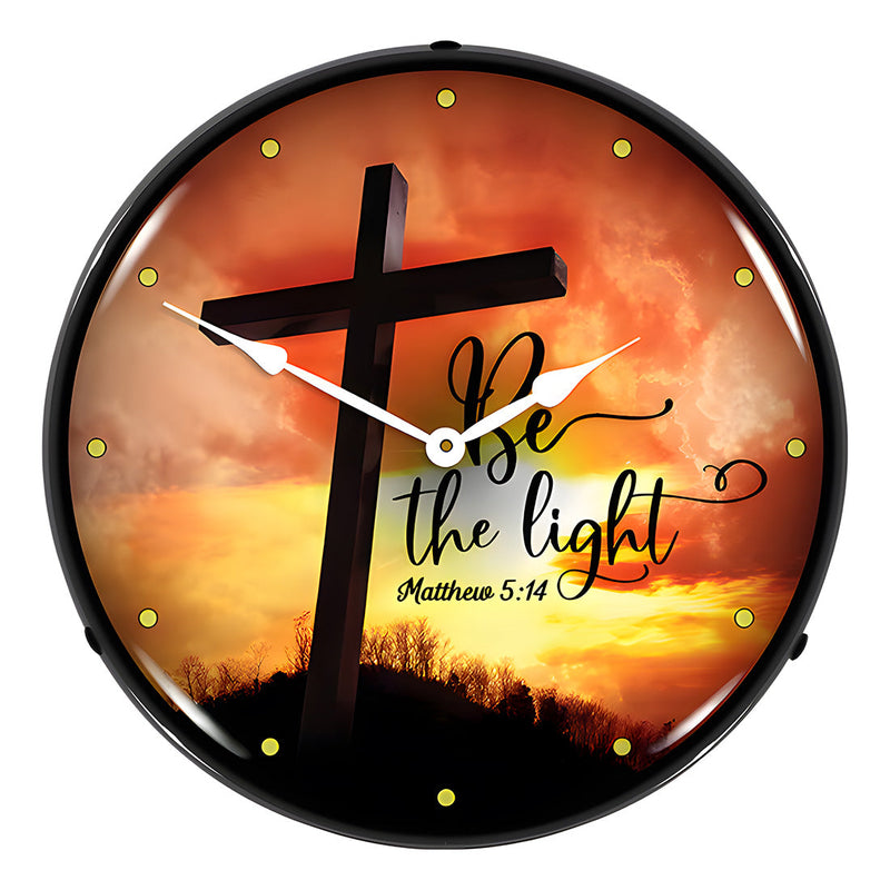 Collectable Sign and Clock Be The Light Backlit Wall Clock