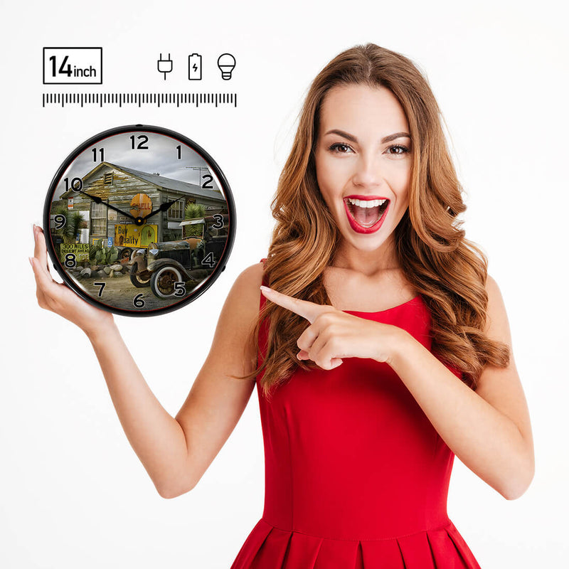 Collectable Sign and Clock Wall Clock