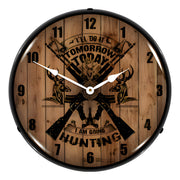 Collectable Sign and Clock Hunting Time Backlit Wall Clock