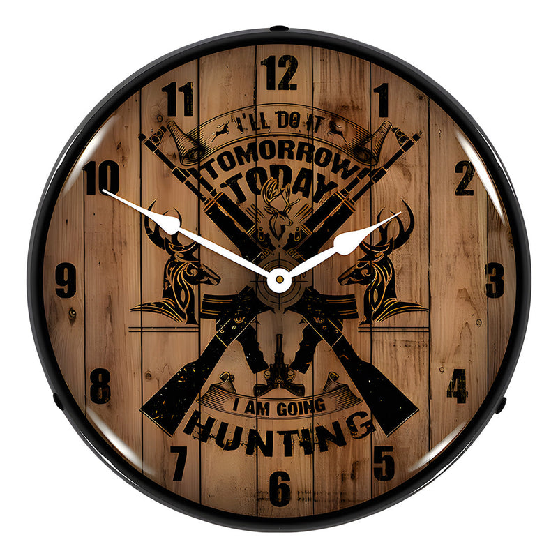 Collectable Sign and Clock Hunting Time Backlit Wall Clock