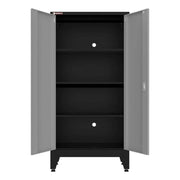 Armadillo Tough Grey 10-Piece Garage Cabinet Set with Levelers and Casters-AR10PC123G