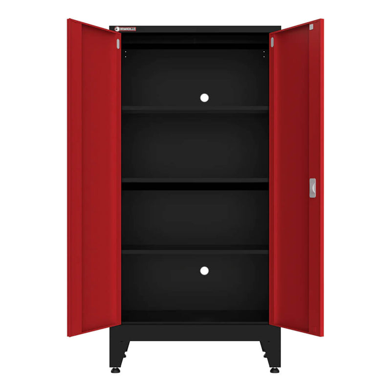 Armadillo Tough Red 10-Piece Garage Cabinet Set with Levelers and Casters