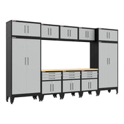 Armadillo Tough Grey 11-Piece Garage Cabinet Set with Levelers-AR11PC109G