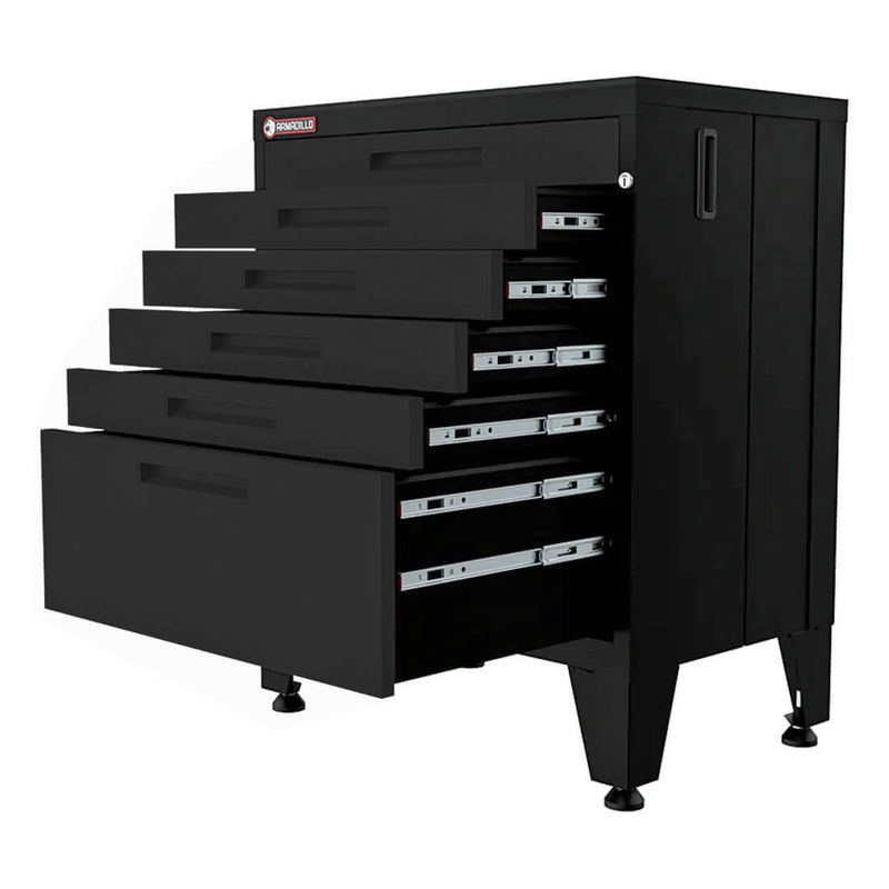 Armadillo Tough Black 13-Piece Garage Cabinet Set with Levelers-AR13PC133B