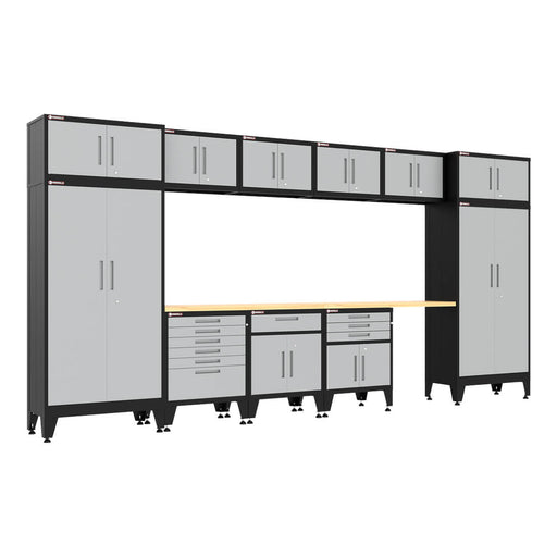 Armadillo Tough Grey 13-Piece Garage Cabinet Set with Levelers-AR13PC133G