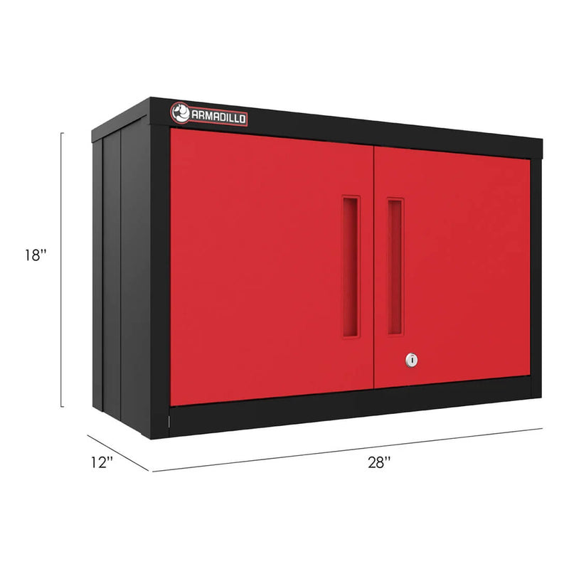 Armadillo Tough Red 14-Piece Garage Cabinet Configuration with Levelers