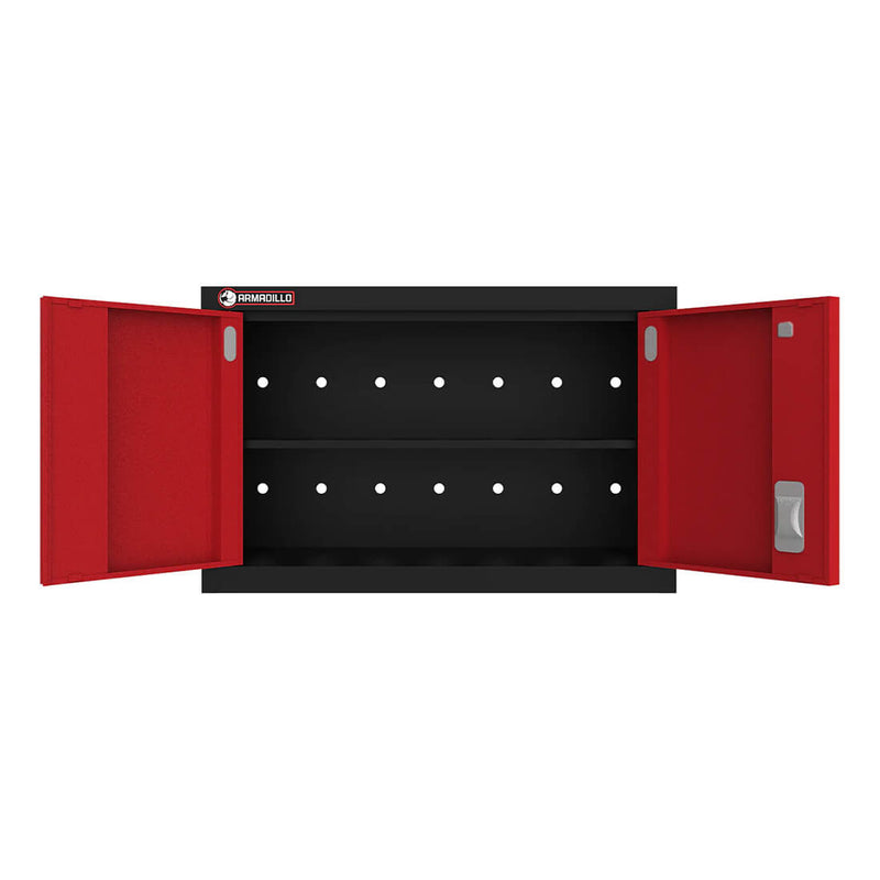 Armadillo Tough Red 14-Piece Garage Cabinet Configuration with Levelers