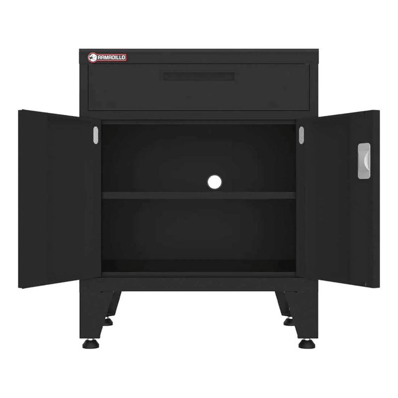 Armadillo Tough Black 14-Piece Garage Cabinet Setup with Levelers