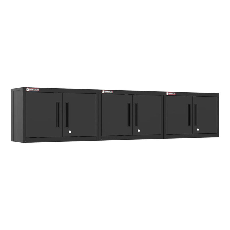 Armadillo Tough Black Wall Cabinet (3-Pack)