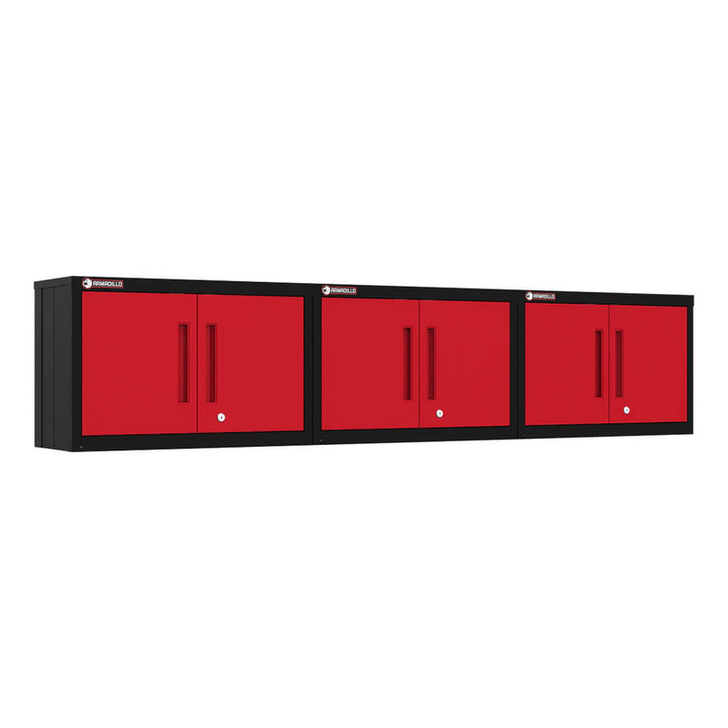 Armadillo Tough Red Wall Cabinet (3-Pack)
