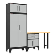 Armadillo Tough Grey 4-Piece Garage Cabinet Set with Levelers-AR4PC117G