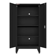 Armadillo Tough Black 4-Piece Garage Cabinet Set with Levelers-AR4PC136B