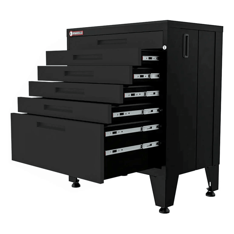 Armadillo Tough Black 4-Piece Garage Cabinet System with Levelers