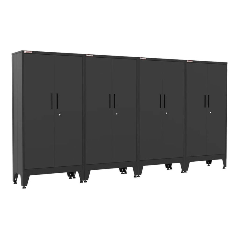 Armadillo Tough Black Gear Locker Tall Cabinet (4-Pack)