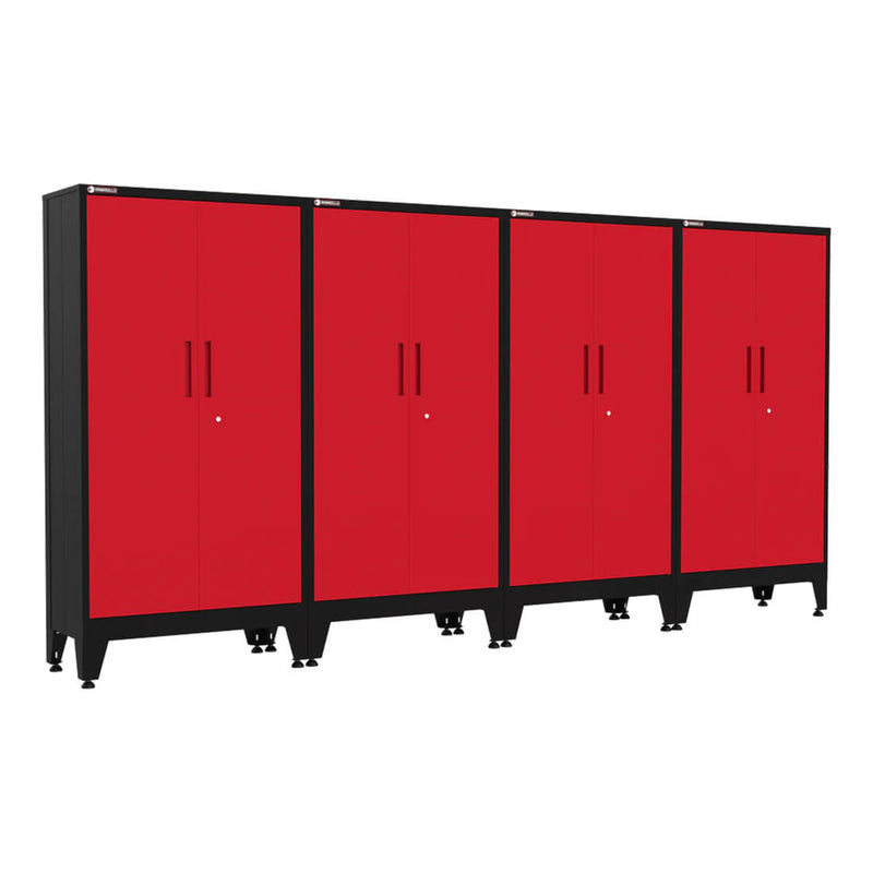 Armadillo Tough Red Gear Locker Tall Cabinet (4-Pack)