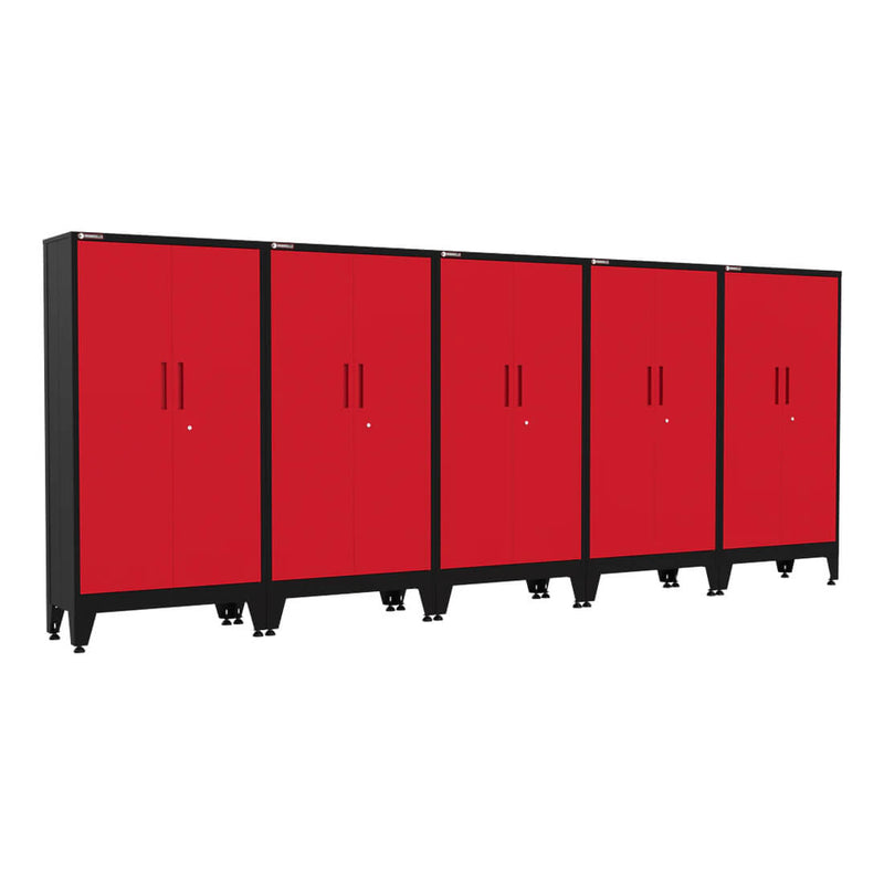 Armadillo Tough Red Gear Locker Tall Cabinet (5-Pack)