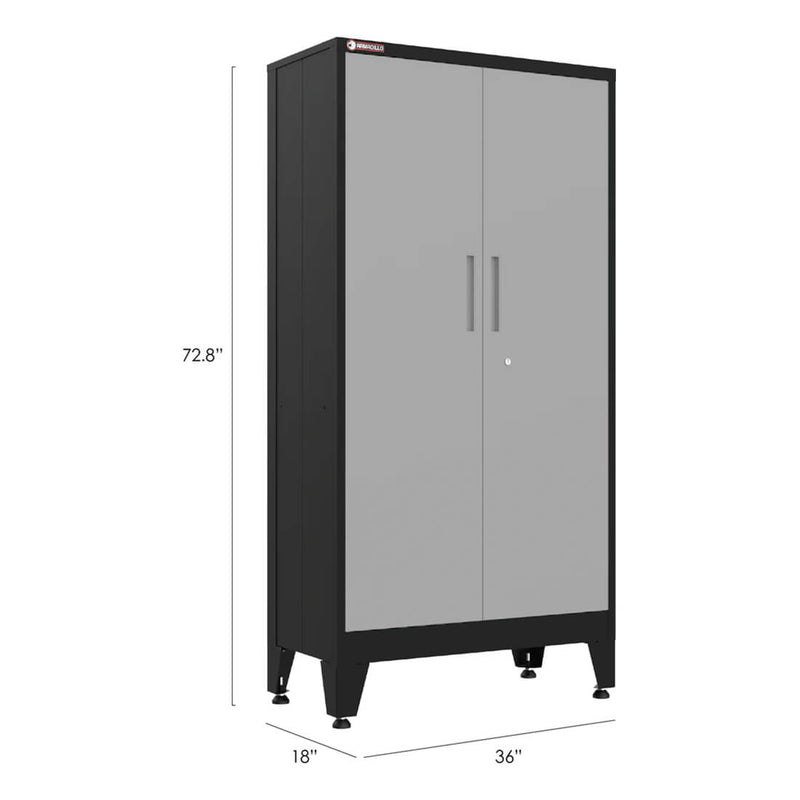 Armadillo Tough Grey 5-Piece Garage Cabinet Kit with Levelers