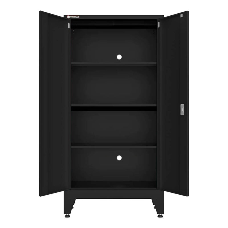 Armadillo Tough Black 5-Piece Garage Cabinet Configuration with Levelers